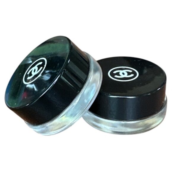 CHANEL Cosmetic Glass Jars Containers - Lot of 2 - Picture 1 of 9
